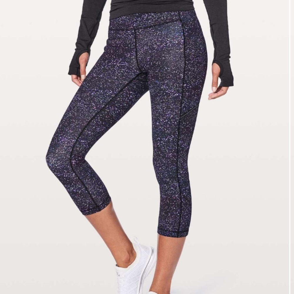 Lululemon Speed Up Crop 8 Galaxy Crystalline Multi 21"